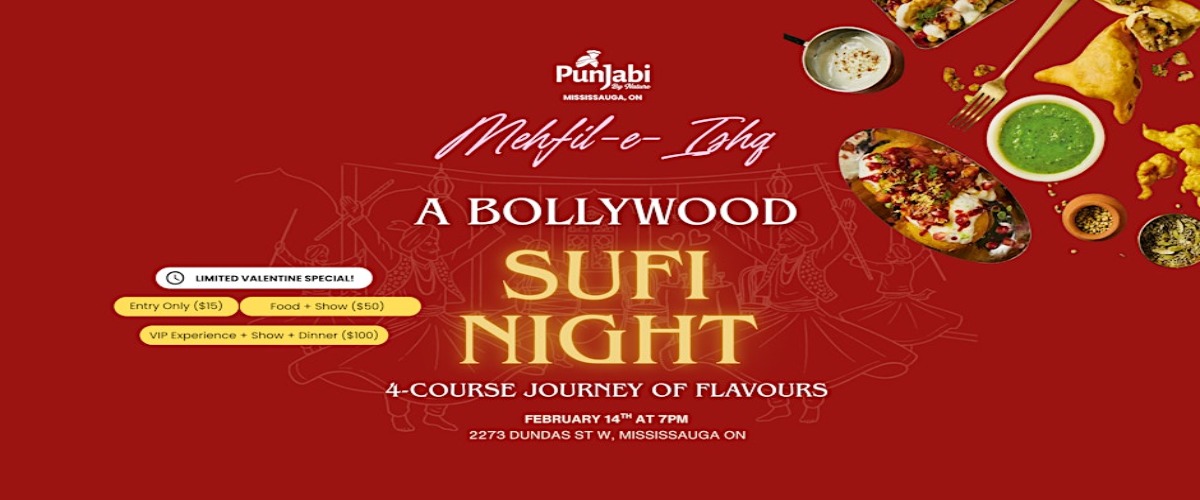 A Bollywood Sufi Night - "Mehfil-e-Ishq" (4-Course Journey of Flavours)