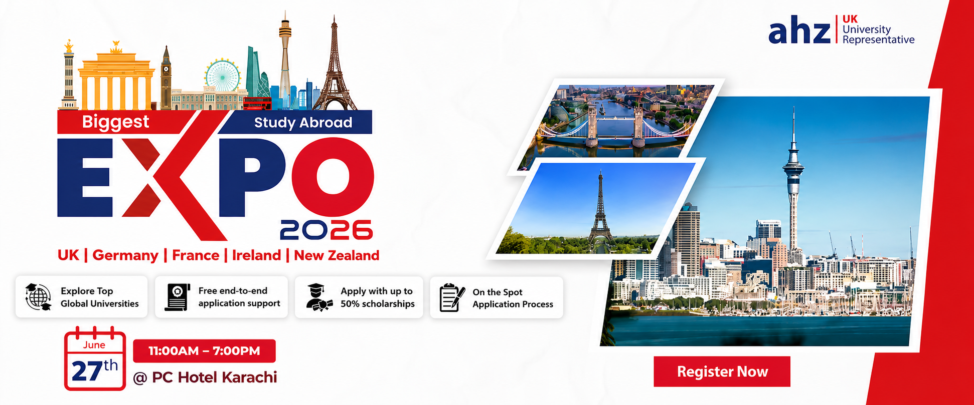 AHZ Biggest Study Abroad Expo 2026 @ PC Hotel Karachi