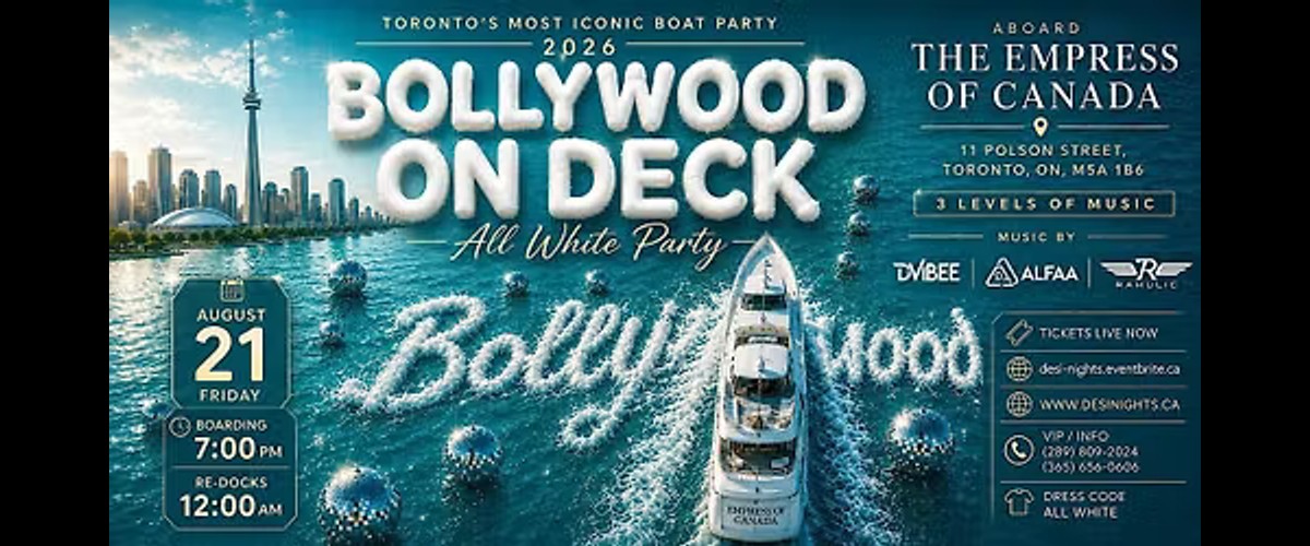 BOLLYWOOD ON DECK — ALL WHITE PARTY