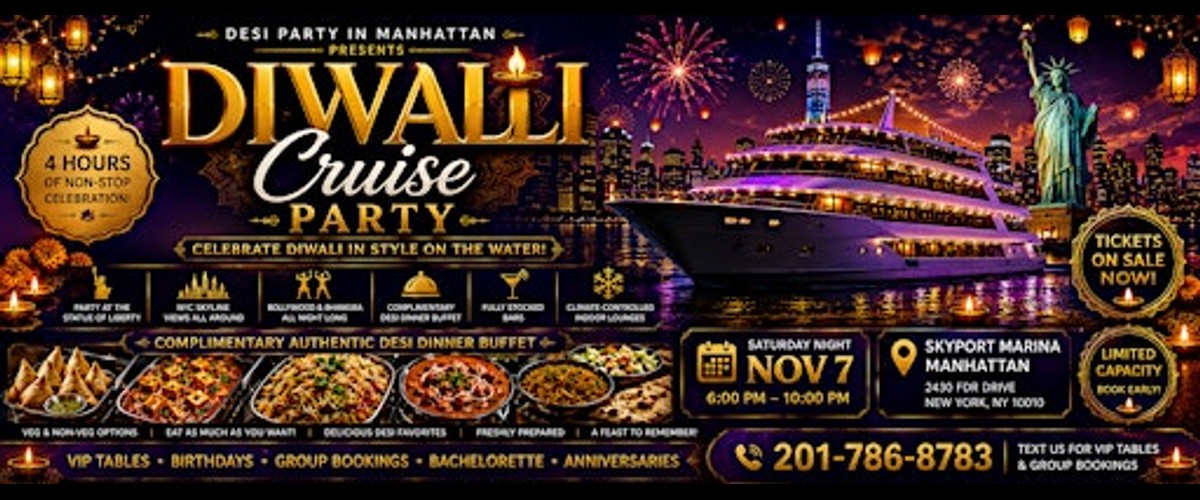 Diwali Cruise Party Desi Dinner Buffet Saturday Night Nov 7