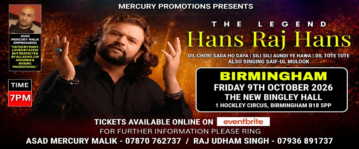 Hans Raj Hans | Live in BIRMINGHAM | 2026