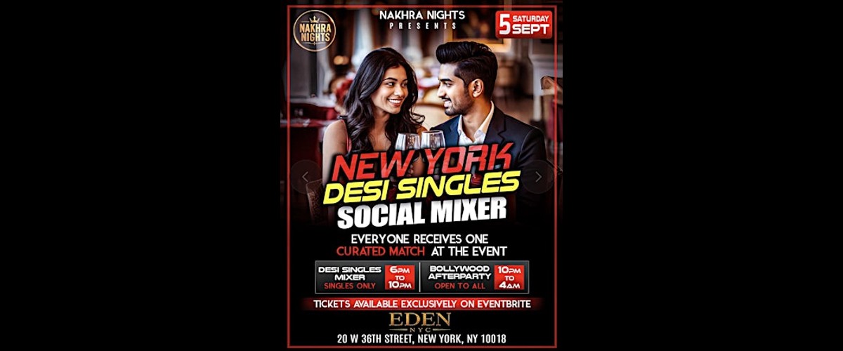 NYC Desi Singles Mixer & Bollywood Afterparty
