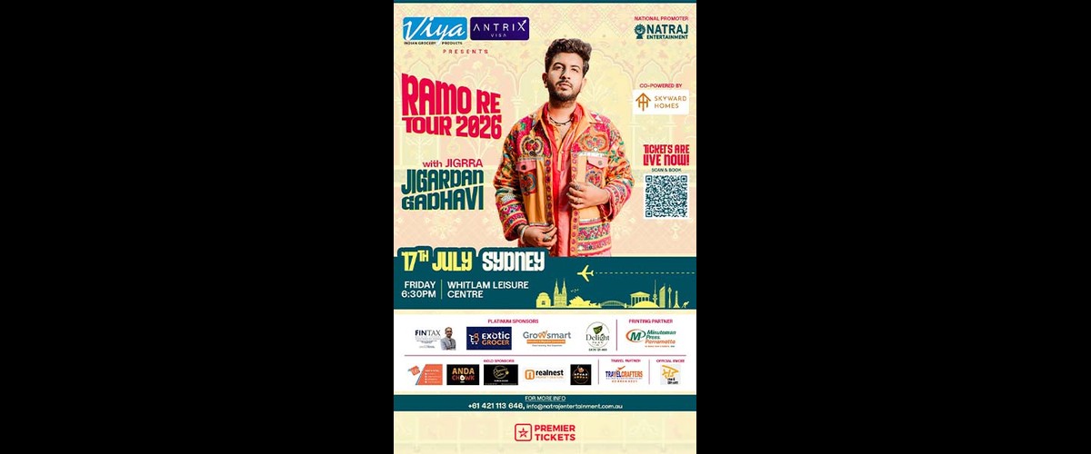 Ramo Re Tour 2026 with Jigardan Gadhavi Sydney