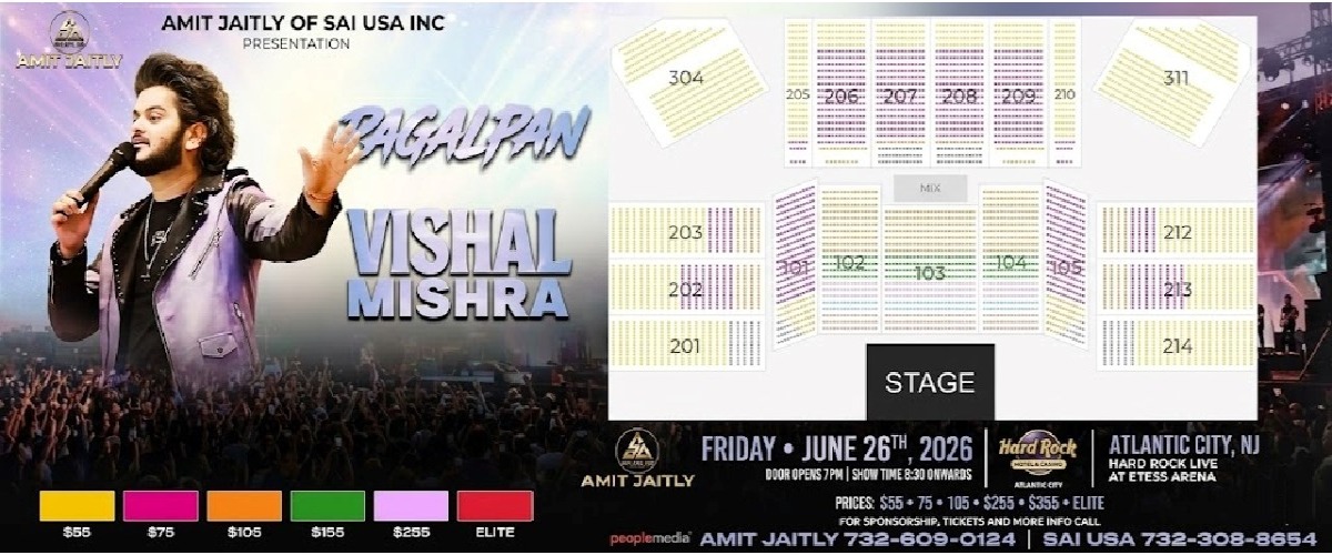 Vishal Mishra Live Concert in New Jersey