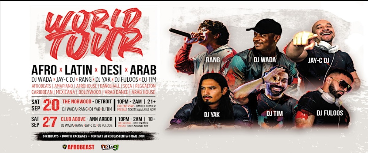 World Tour: Afro x Latin x Desi x Arab